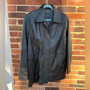 GAP Wool Lined Leather Jacket